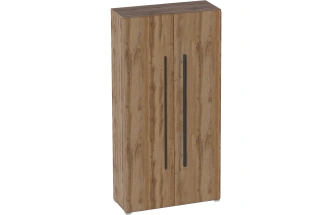 Шкаф двухдверный Ницца, распашной с полками, дуб вотан