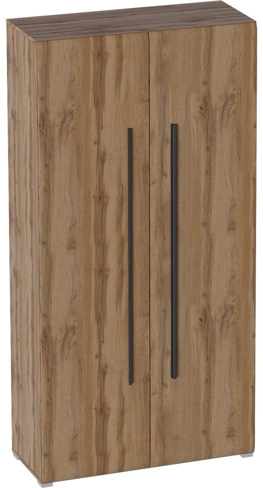 Шкаф двухдверный Ницца, распашной с полками, дуб вотан