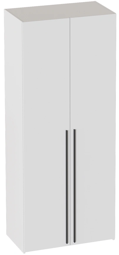 Шкаф двухдверный Ренн, распашной с полками, белый аляска WML 