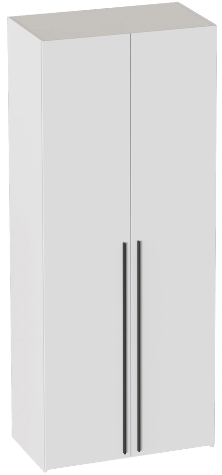 Шкаф двухдверный Ренн, распашной с полками, белый аляска WML 