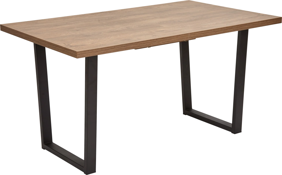 Кухонный стол раздвижной Лофт 160, Дуб Канзас, Черный