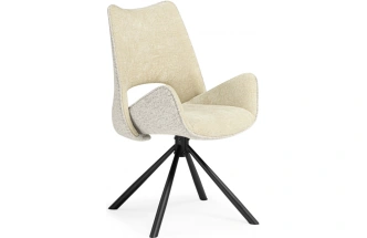 Стул на металлокаркасе Balaton 360, крутящийся, бежевый / черный