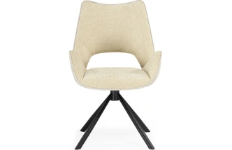 Стул на металлокаркасе Balaton 360, крутящийся, бежевый / черный