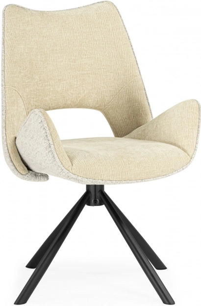 Стул на металлокаркасе Balaton 360, крутящийся, бежевый / черный