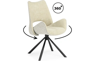 Стул на металлокаркасе Balaton 360, крутящийся, бежевый / черный