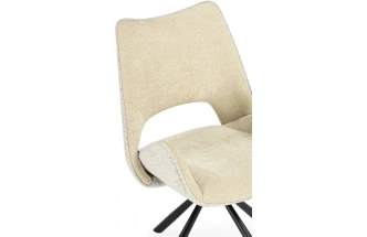 Стул на металлокаркасе Balaton 360, крутящийся, бежевый / черный