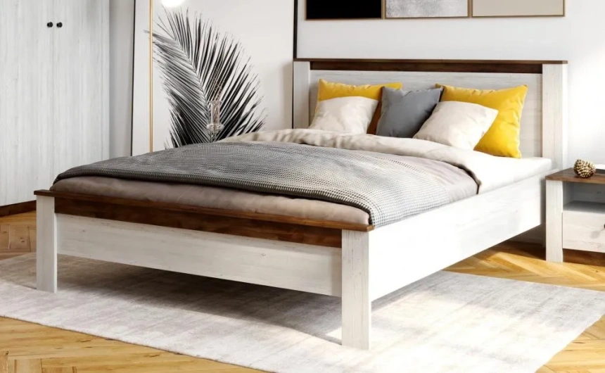 Кровать Даллас 160, двуспальная, дуб винтерберг / таксония