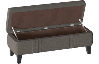 Банкетка Севилья, мягкая, с ящиком, альба светло-коричневый