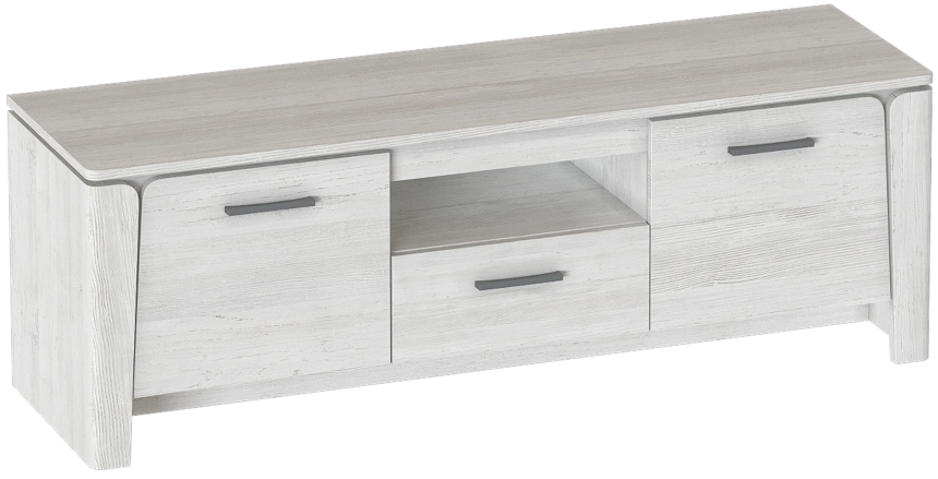 Тумба под ТВ Мальта, с полками и ящиком, дуб винтерберг