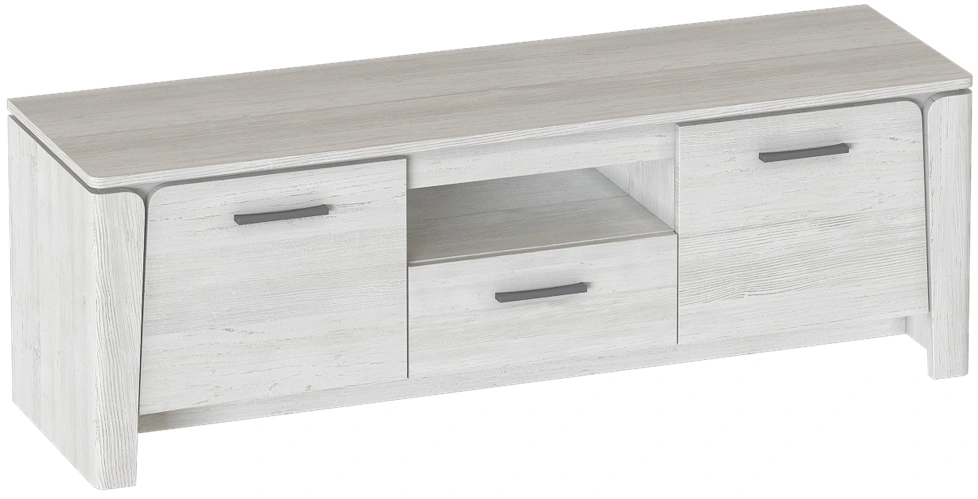 Тумба под ТВ Мальта, с полками и ящиком, дуб винтерберг