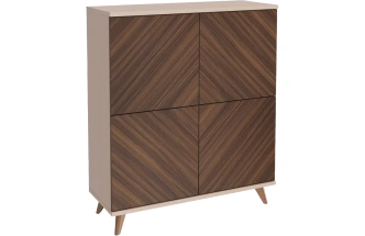 Гостиная модульная Хармони 2, Бежевый / Древесный