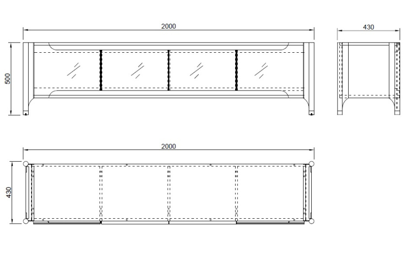 Тумба под ТВ Grimaldi, светлая