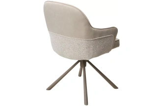 Стул Rikard, поворотный, кремовый Riely-111 / Present-120, шенилл - велюр, латте каркас
