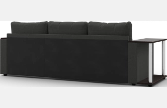Диван угловой Атланта, модель 110, Savana Grey (серый) / ECOstile Chocolate / венге
