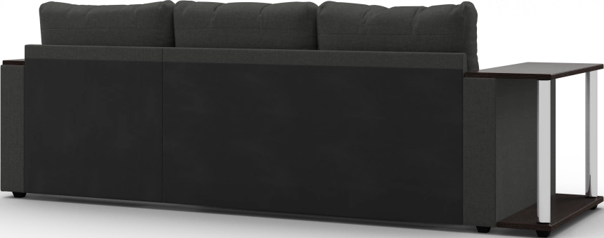 Диван угловой Атланта, модель 110, Savana Grey (серый) / ECOstile Chocolate / венге