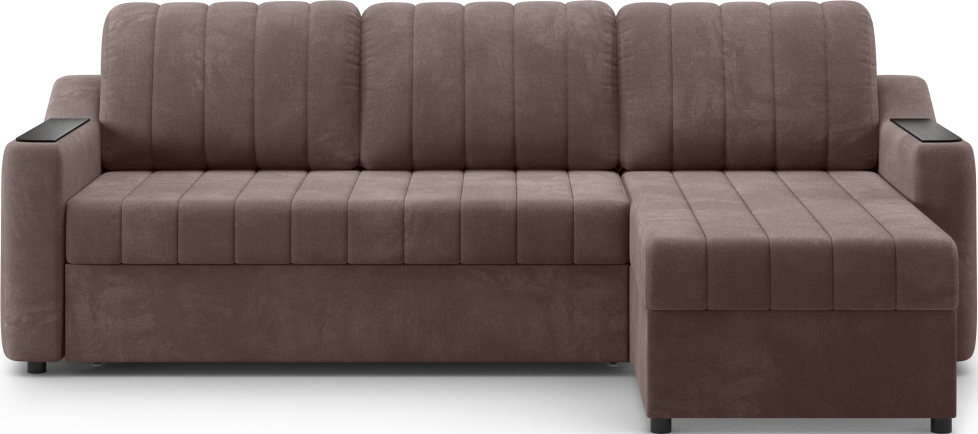 Диван угловой Мурано, модель 101, Maxx 235 (коричневый) / венге