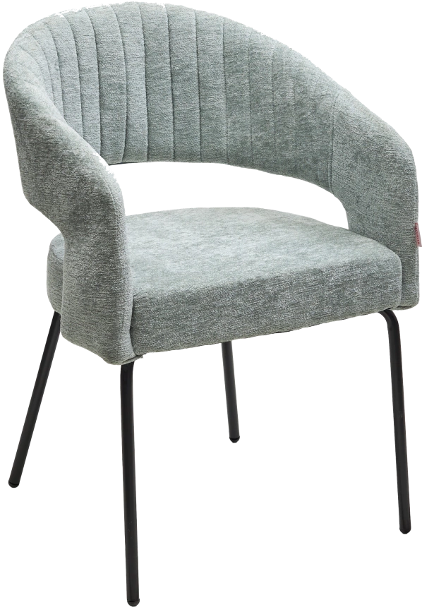 Стул Snug, мягкий, 3018-04 мятный, шенилл, черный каркас
