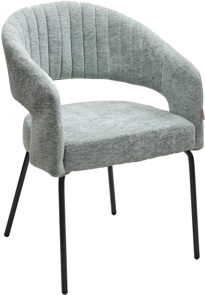 Стул Snug, мягкий, 3018-04 мятный, шенилл, черный каркас