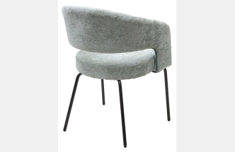 Стул Snug, мягкий, 3018-04 мятный, шенилл, черный каркас