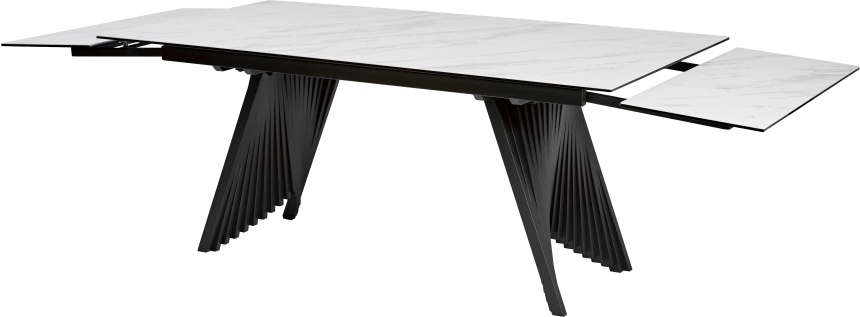 Кухонный стол раздвижной Ivar 200, Marbles KL-99 Белый мрамор, итальянская керамика