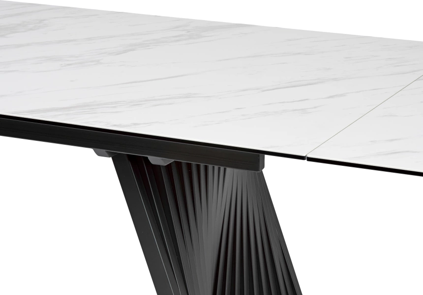 Кухонный стол раздвижной Ivar 200, Marbles KL-99 Белый мрамор, итальянская керамика