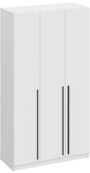 Шкаф трехдверный Бирма, распашной для одежды, белое дерево 