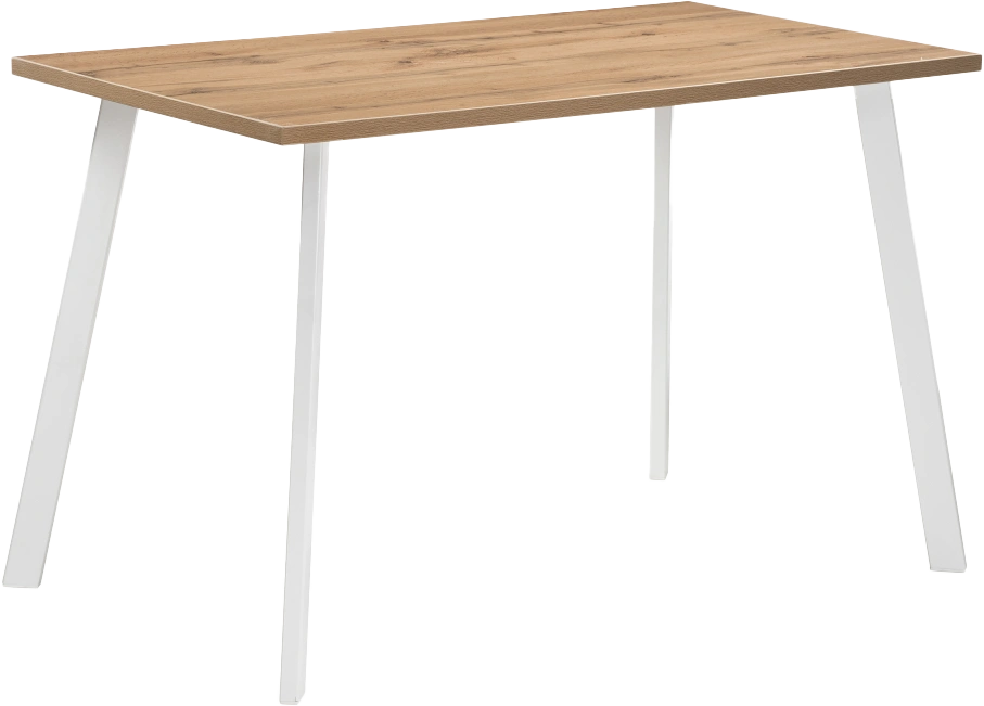 Кухонный стол Тринити Лофт, 140x80, ЛДСП, дуб вотан, каркас белый матовый