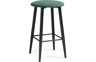 Полубарный табурет Гангток, катания изумруд / черный матовый