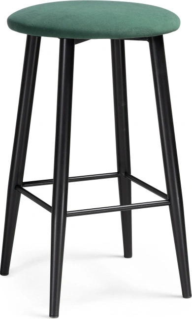 Полубарный табурет Гангток, катания изумруд / черный матовый