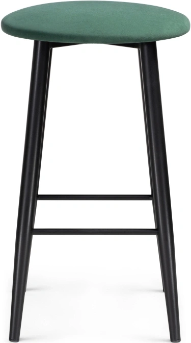 Полубарный табурет Гангток, катания изумруд / черный матовый
