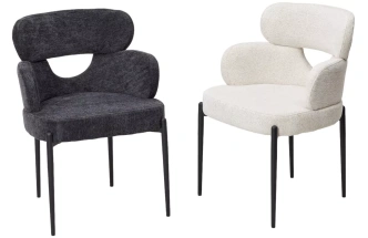 Стул Valter, мягкий, Raven18 серый, ткань , черный каркас