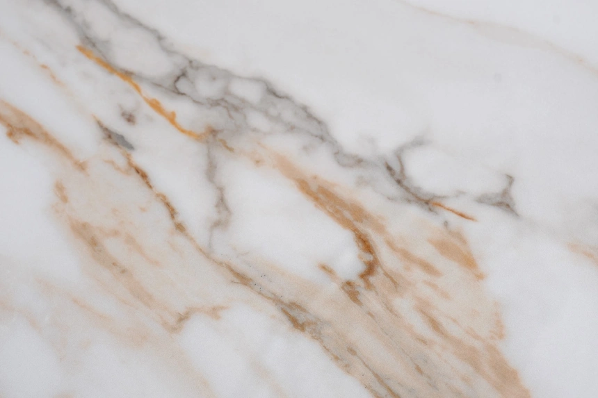 Журнальный стол 58DB-03187, 70x60x45, МДФ, белый мрамор / коричневый