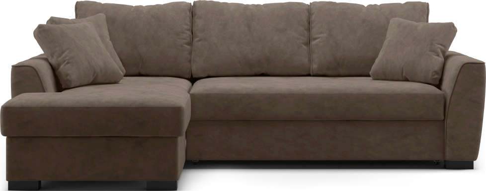 Диван угловой Като, модель 033, Germes Chocolate (коричневый)