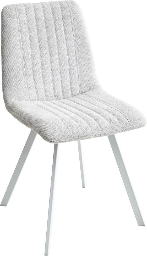 Стул Elvis, мягкий, WZ2042-19 галечный серый фактурный велюр, белый каркас
