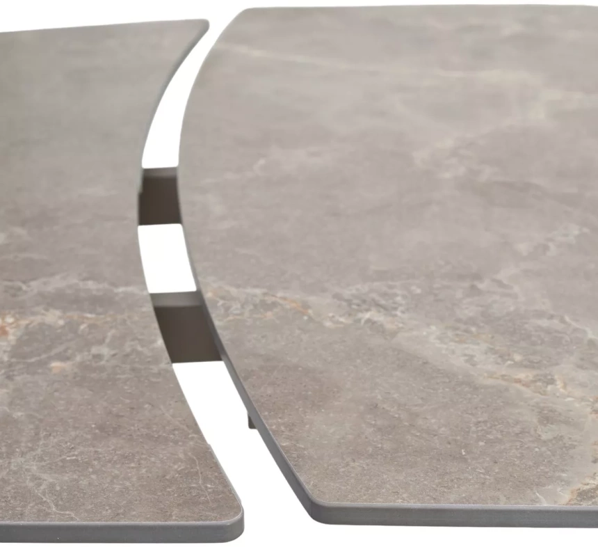 Обеденный раздвижной стол Balde 140, Matt Latte Stone Solid Ceramic, Taupe