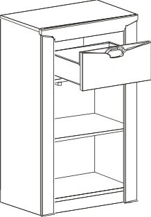 Тумба для обуви Соренто, с дверцей и ящиком, дуб стирлинг