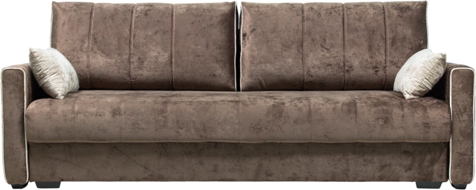 Диван прямой Бали 3, Kioto chocolate, Kioto beige