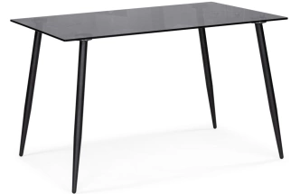 Кухонный стол Smoke 120, стекло, clear gray / black