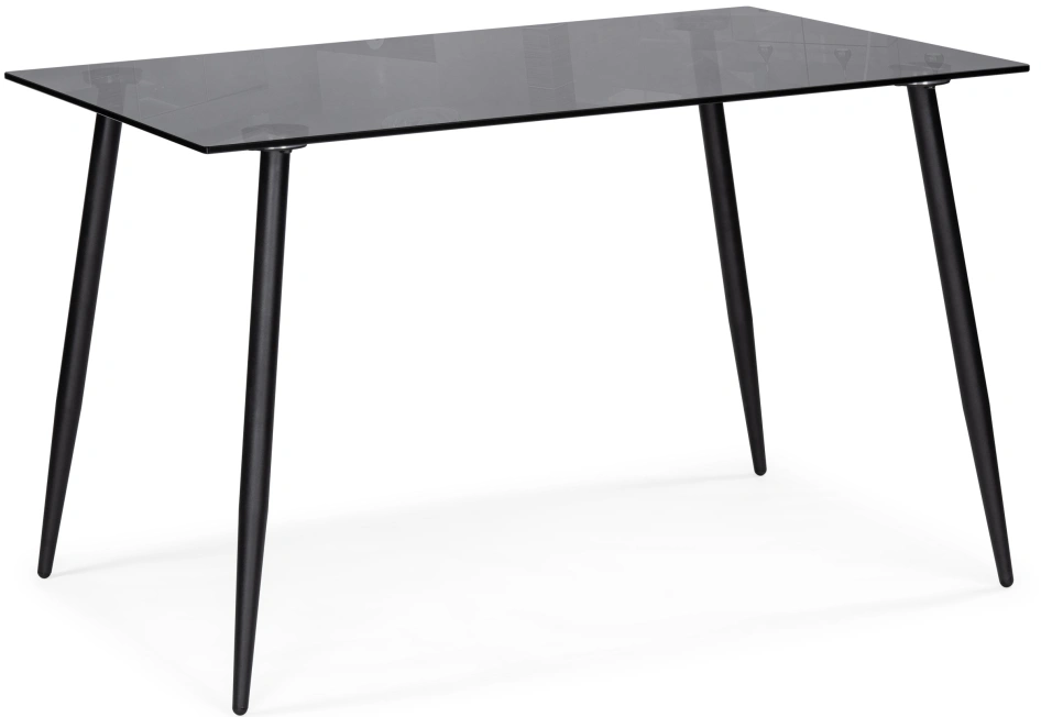 Кухонный стол Smoke 120, стекло, clear gray / black
