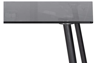 Кухонный стол Smoke 120, стекло, clear gray / black