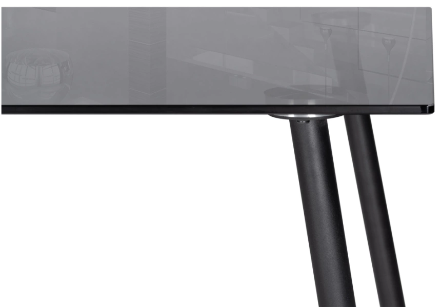 Кухонный стол Smoke 120, стекло, clear gray / black