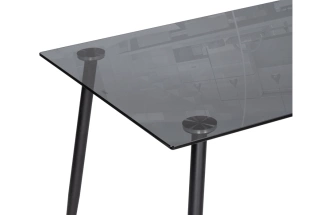 Кухонный стол Smoke 120, стекло, clear gray / black
