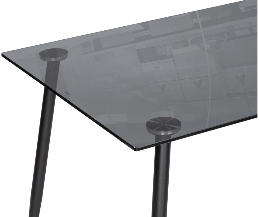 Кухонный стол Smoke 120, стекло, clear gray / black