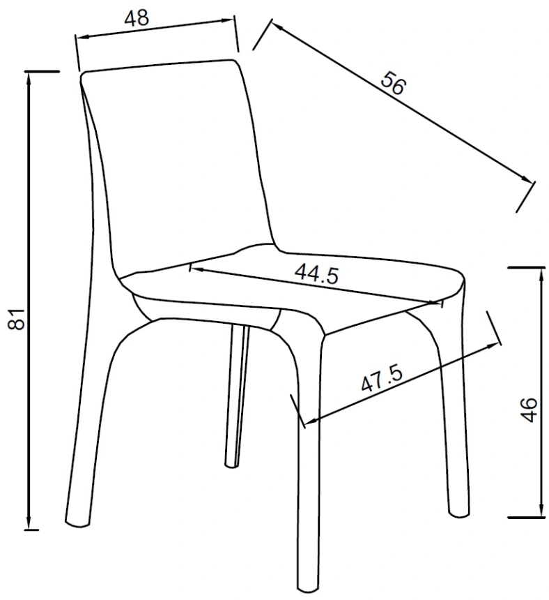  Стул 160KD-80060, мягкий, экокожа, бежевый
