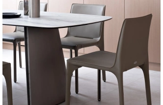 Стул 160KD-80060, мягкий, экокожа, бежевый