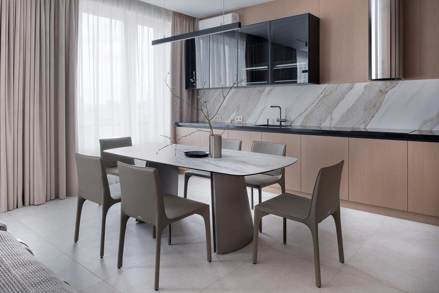  Стул 160KD-80060, мягкий, экокожа, бежевый