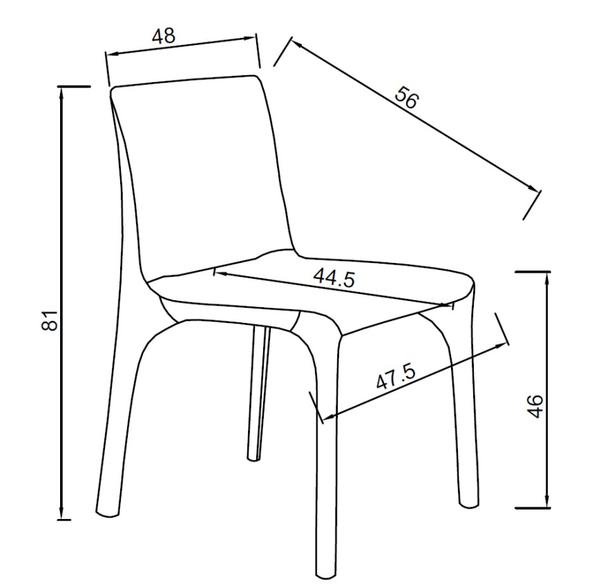  Стул 160KD-80060, мягкий, экокожа, бежевый