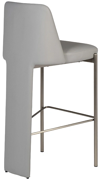 Барный стул 58DB-19307, искусственная кожа, серый