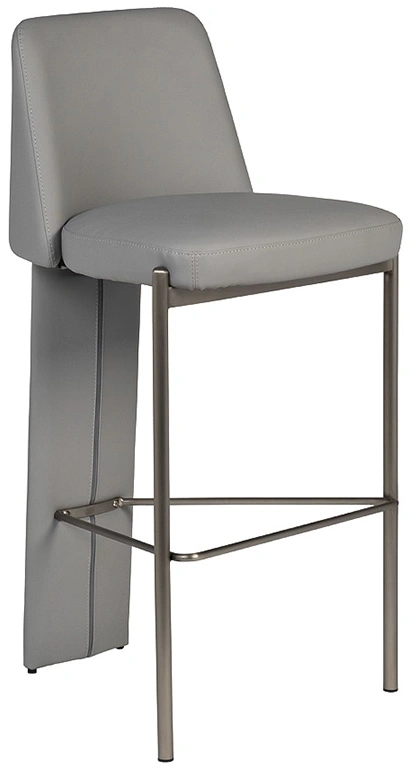 Барный стул 58DB-19307, искусственная кожа, серый