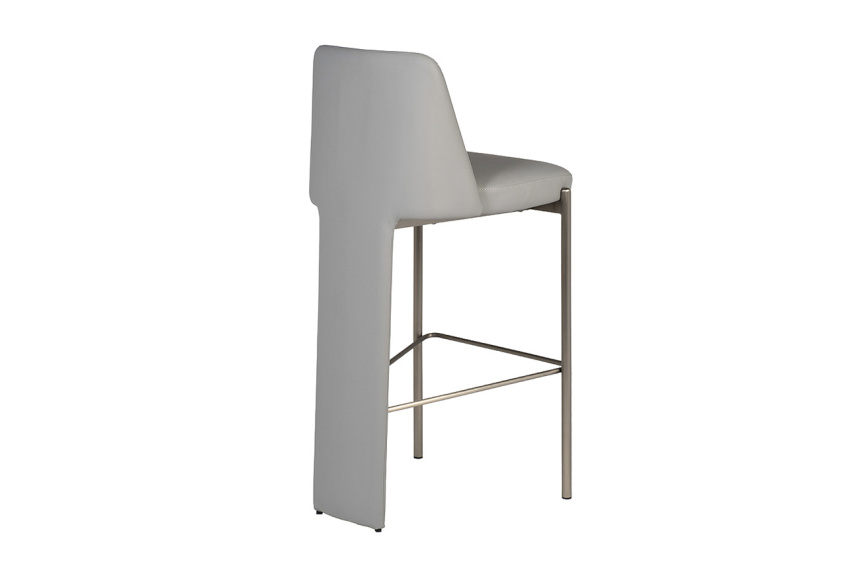 Барный стул 58DB-19307, искусственная кожа, серый 